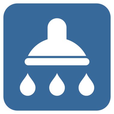 Duş düz kare vektör simgesi