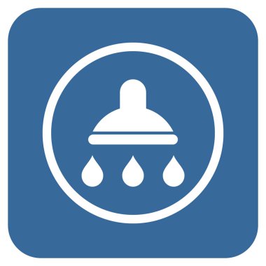 Duş düz kare vektör simgesi