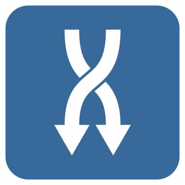 Düz kare vektör simgesi aşağı okları shuffle