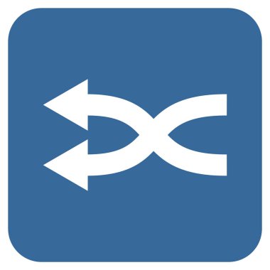 Shuffle oklar düz yaptı vektör simgesi kare