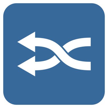 Shuffle oklar düz yaptı vektör simgesi kare