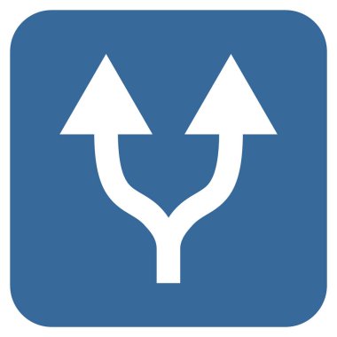 Düz kare vektör simge yukarı okları bölme