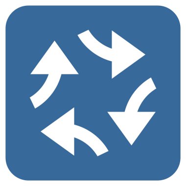 Oklar düz kare vektör simge girdap