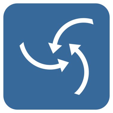 Oklar düz kare vektör simge girdap