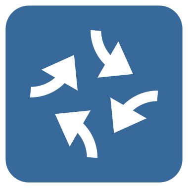 Oklar düz kare vektör simge girdap