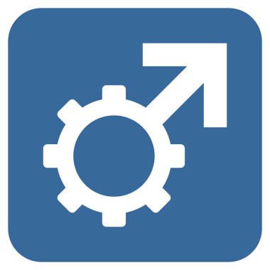 Teknolojik Potence düz kare vektör simgesi