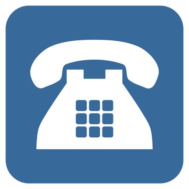 Sesi telefon düz kare vektör simgesi