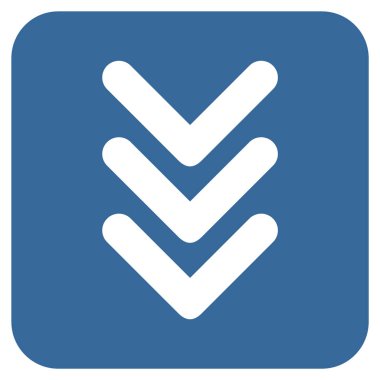 Vektör simge düz aşağı çift ok ucu kare