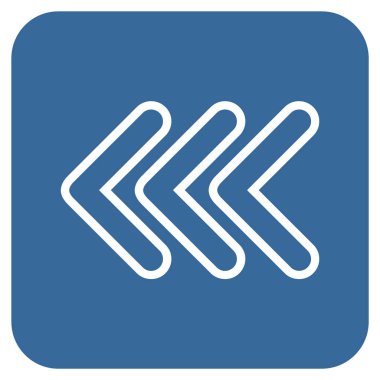 Üçlü işaretçi düz yaptı vektör simgesi kare