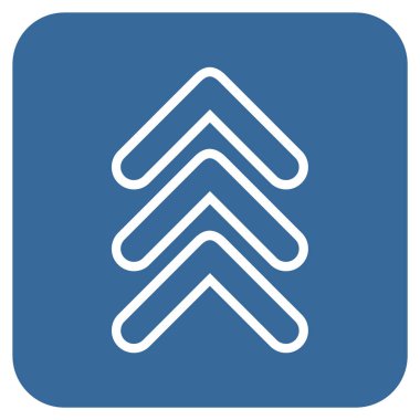 İşaretçi düz kare vektör simge kadar üçlü