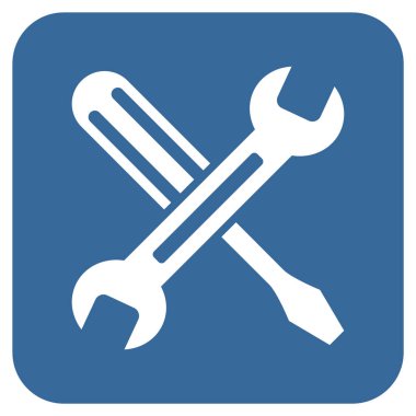 Düz kare vektör simge ayarlama