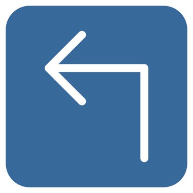 Sol düz kare vektör simge açmak