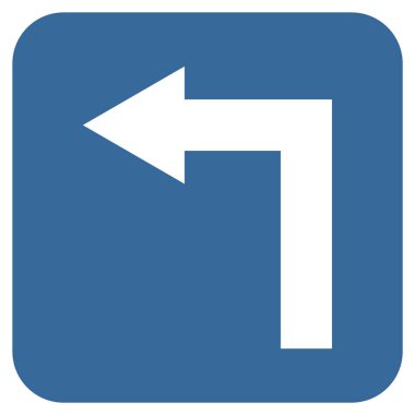 Sol düz kare vektör simge açmak