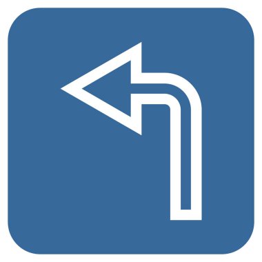 Sol düz kare vektör simge açmak