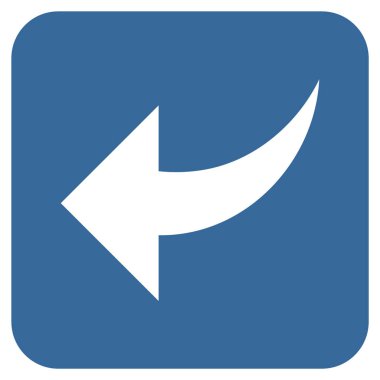 Düz kare vektör simgesi geri al