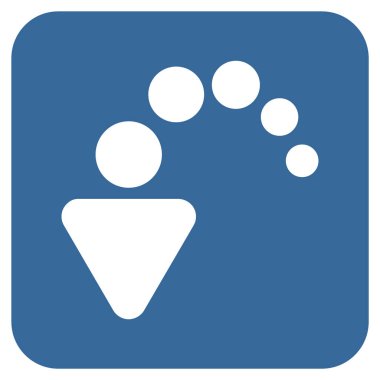 Düz kare vektör simgesi geri al