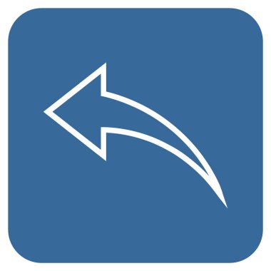 Düz kare vektör simgesi geri al