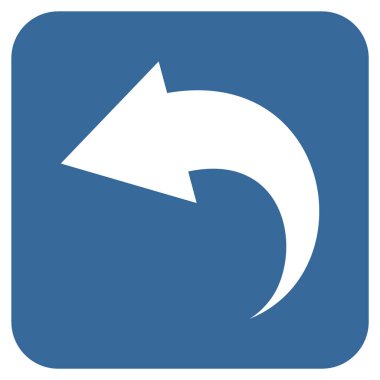 Düz kare vektör simgesi geri al