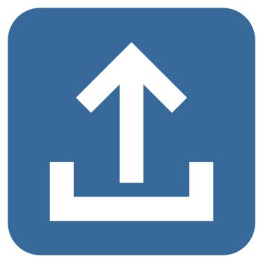 Düz kare vektör simge yüklemek