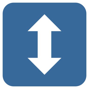 Dikey Exchange oklar düz kare vektör simgesi