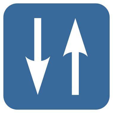 Dikey Exchange oklar düz kare vektör simgesi