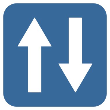 Dikey Çevir oklar düz kare vektör simgesi