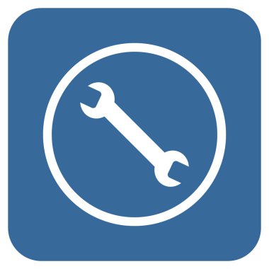 İngiliz anahtarı düz kare vektör simgesi