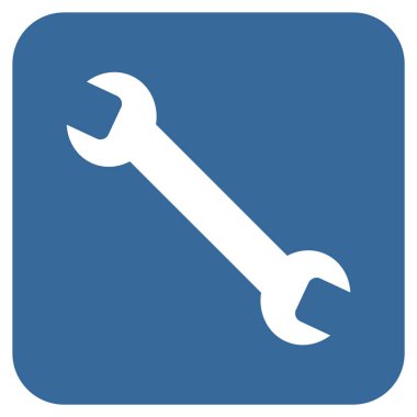 İngiliz anahtarı düz kare vektör simgesi