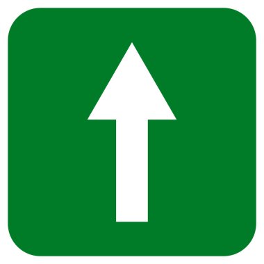 Düz yukarı ok vektör simgesi kare