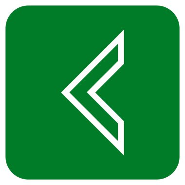 Vektör simge düz sol ok ucu kare