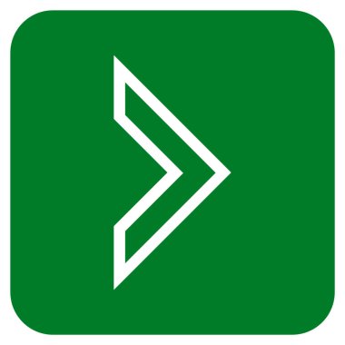 Ok ucu değil düz vektör simgesi kare