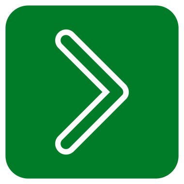 Ok ucu değil düz vektör simgesi kare