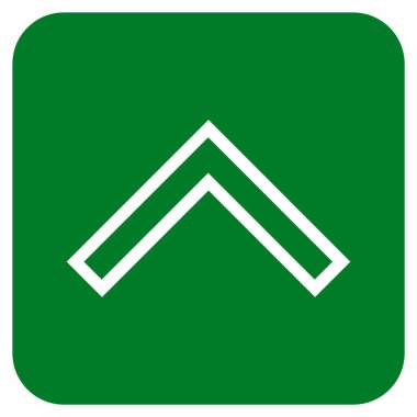 Vektör simge düz yukarı ok ucu kare