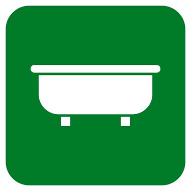 Küvet düz kare vektör simgesi