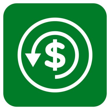 Ters ibraz düz kare vektör simgesi