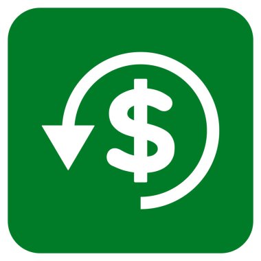 Ters ibraz düz kare vektör simgesi