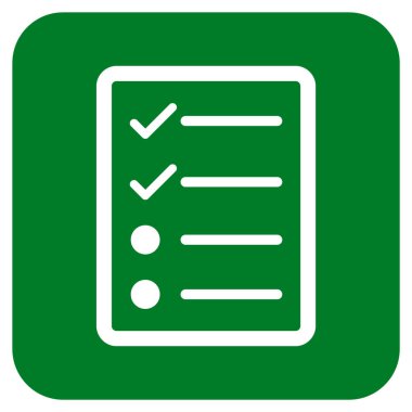 Vektör simgesi denetim listesi sayfa düz kare