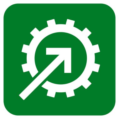 COG Tümleştirme düz kare vektör simgesi