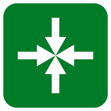 Oklar düz kare vektör simge sıkıştırmak