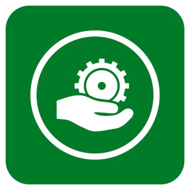 Vektör simgesi geliştirme hizmet düz kare