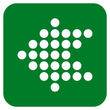 Noktalı Ok düz yaptı vektör simgesi kare