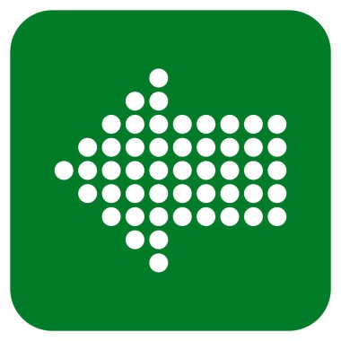 Noktalı Ok düz yaptı vektör simgesi kare