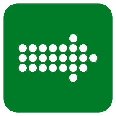 Noktalı ok sağ düz vektör simgesi kare