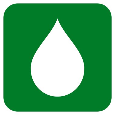 Düz kare vektör simge damla