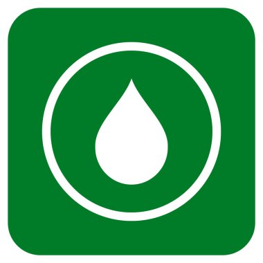 Düz kare vektör simge damla