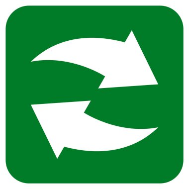 Exchange oklar düz kare vektör simgesi