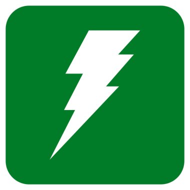 Düz kare vektör simge yürütmek