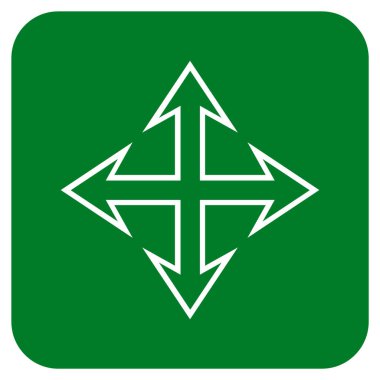 Oklar düz kare vektör simgesini genişletin