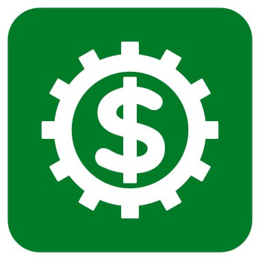 Finans sektöründe düz kare vektör simgesi