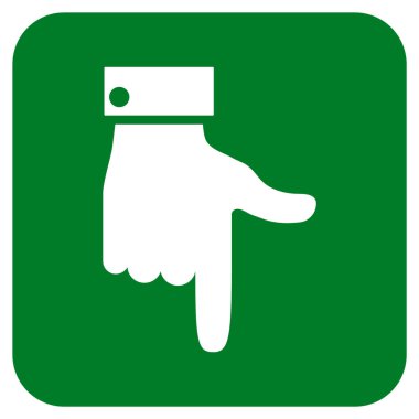 El işaretçisi düz aşağı vektör simgesi kare